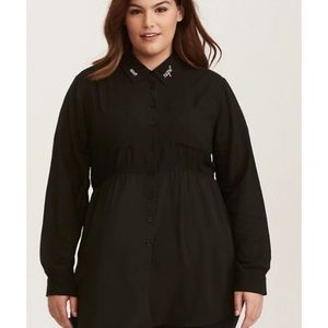 Torrid Embroidered Chiffon Challis Tunic